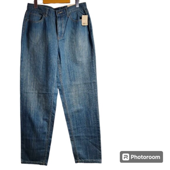 Liz Claiborne Ongoing Essentials Classic Blue Jeans Size 12 Long - Picture 1 of 12